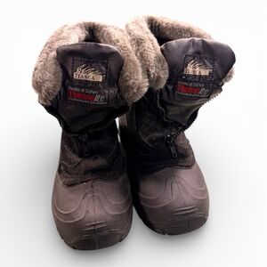 Itasca Women's Sz 9 Black Suede Thermolite 3M Insulation W/Faux Fur Winter Boots